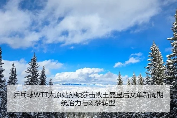 乒乓球WTT太原站孙颖莎击败王曼昱后女单新周期统治力与陈梦转型